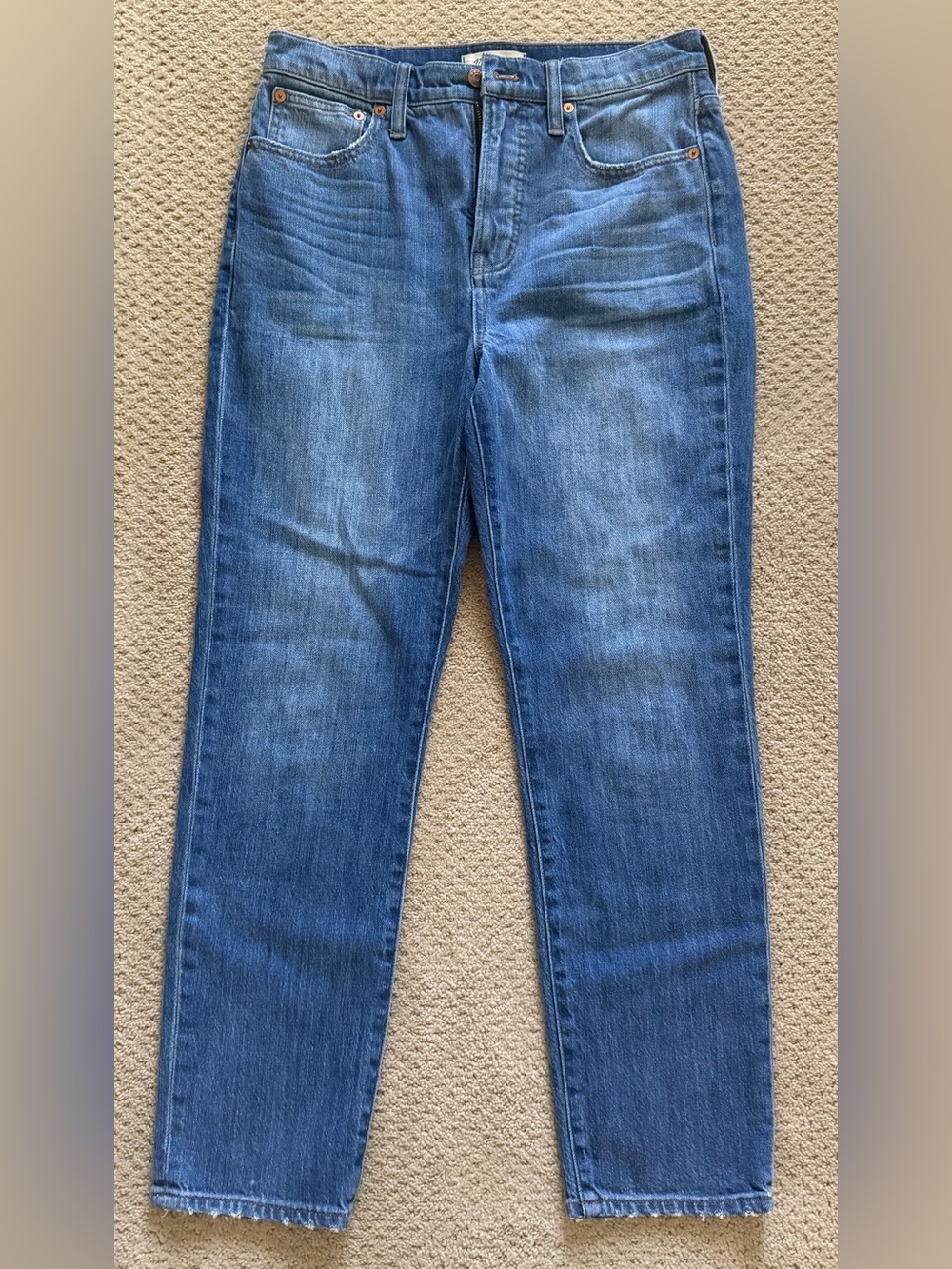 Madewell Women's Straight-Leg Jeans in Medium Blue Wash